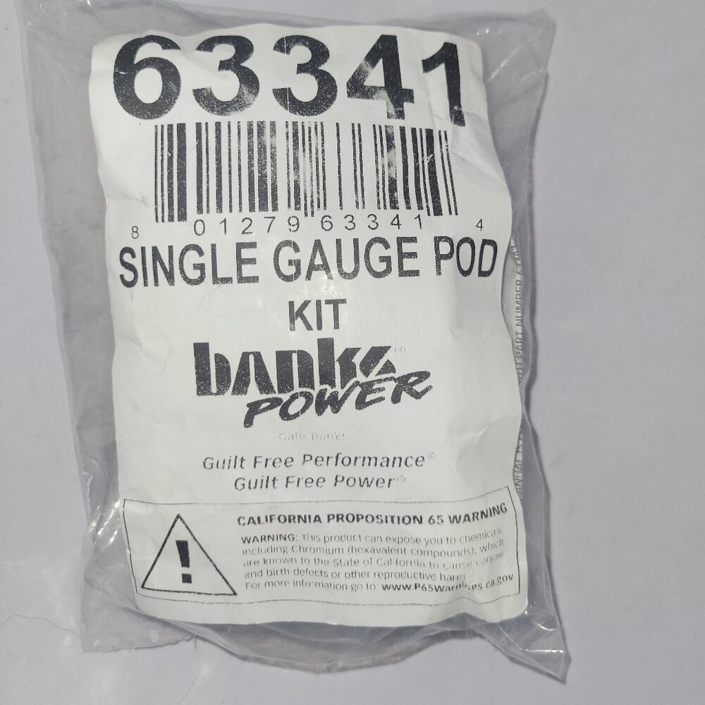Banks Power Single Gauge Pod Kit Part 63341, NEW